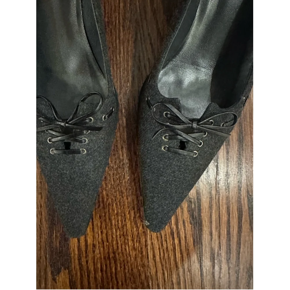 Women's Stuart Weitzman Heels Size 9.5 Gray - Picture 4 of 10